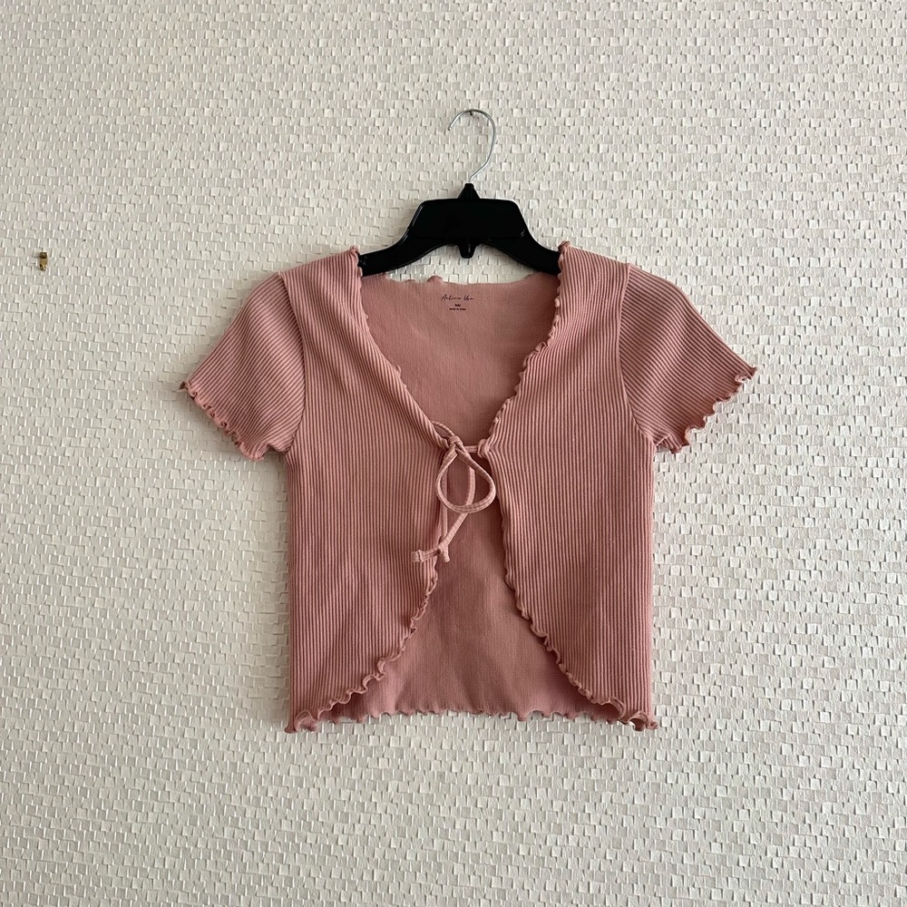 Active USA Light Pink Tie Top, NEW WITH TAGS
